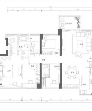 2023三居室房子户型设计图