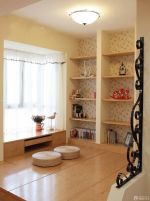 女儿房阳台榻榻米飘窗柜装修图片