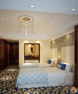 2023最新快捷酒店客房地毯装修效果图片