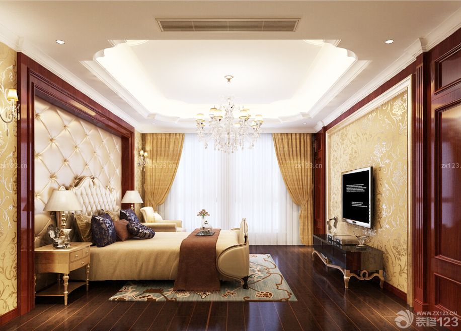 2025欧式家居卧室最新窗帘装修效果图