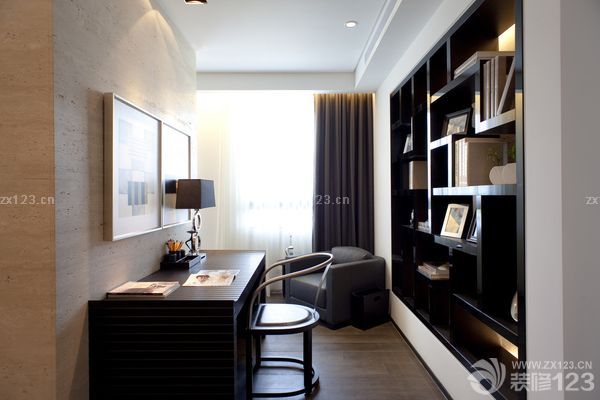 现代简约建筑风格书柜样式