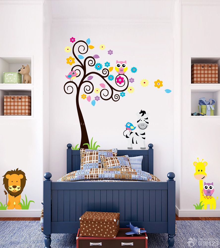 小户型儿童房墙绘设计效果图片