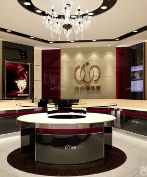 珠宝专卖店室内背景墙设计效果图2025图片