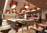 2025简约装修设计快餐店西式快餐桌效果图片