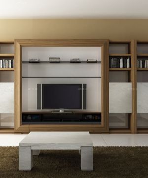 别墅客厅电视背景墙效果图2025简约家居装修