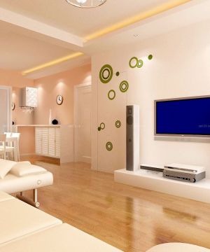 别墅客厅电视背景墙效果图2023北欧简约风格