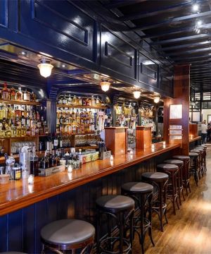 精致酒吧设计风格蓝色橱柜装修效果图片