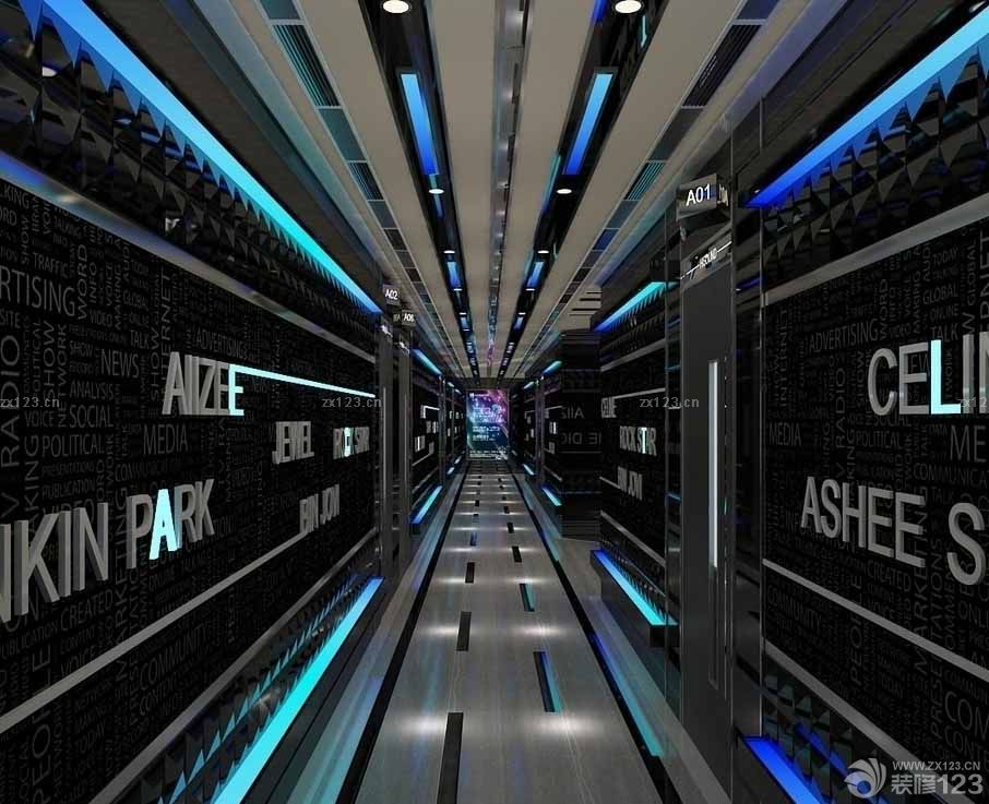小型ktv走廊吊顶造型装修效果图片大全2025