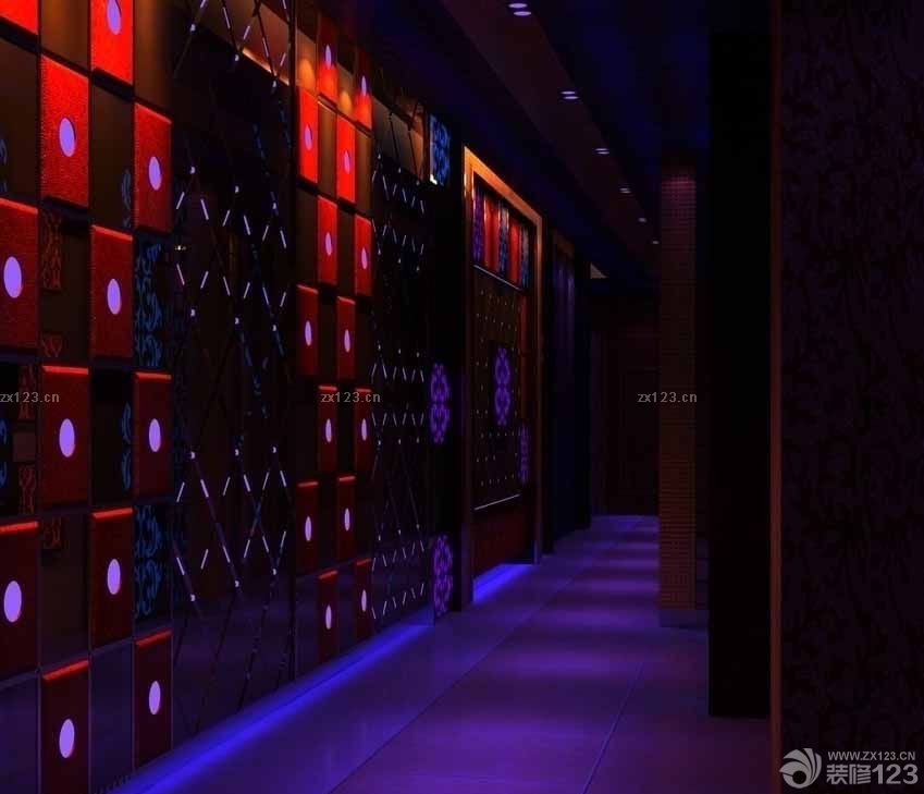 高档小型ktv走廊背景墙设计效果图2025图片