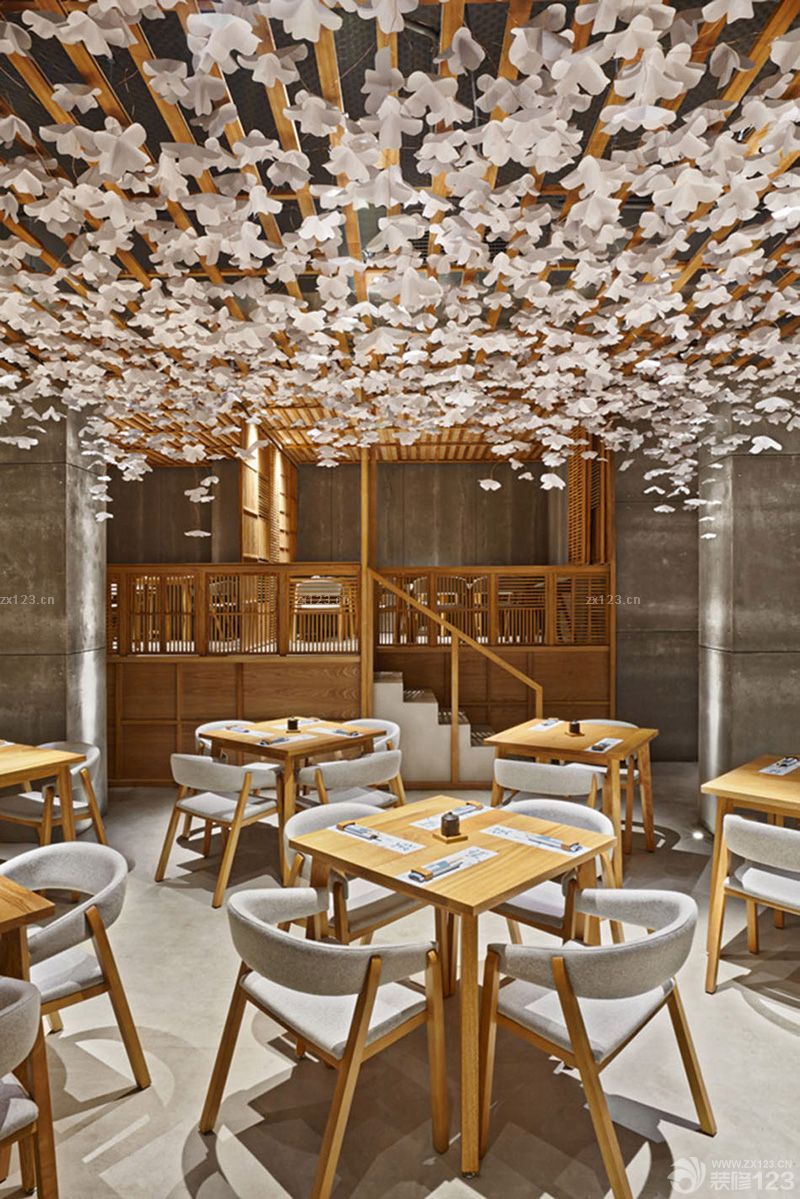 唯美日式酒吧吊顶装饰效果图