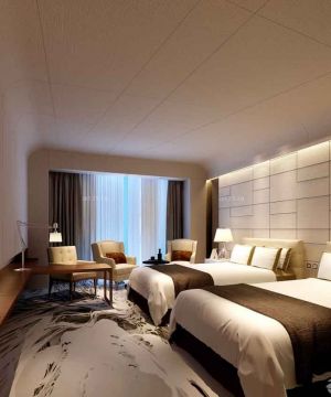 混搭小型酒店客房地毯装修效果图片2025