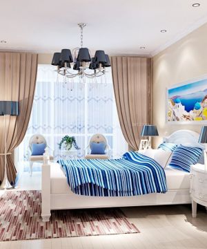 地中海小三室电视背景墙装修图片