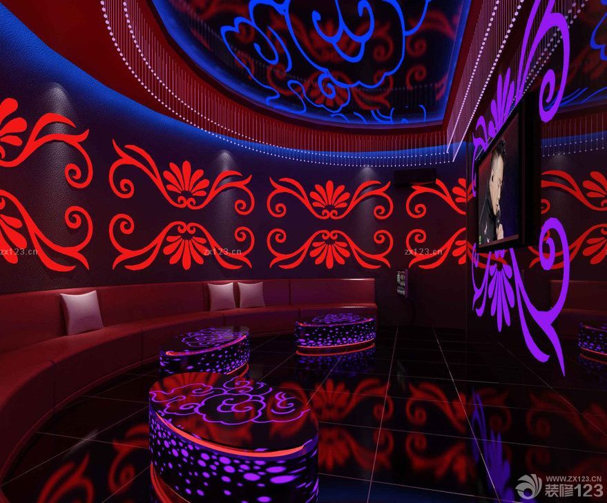 量贩式ktv背景墙设计装修图片大全2025