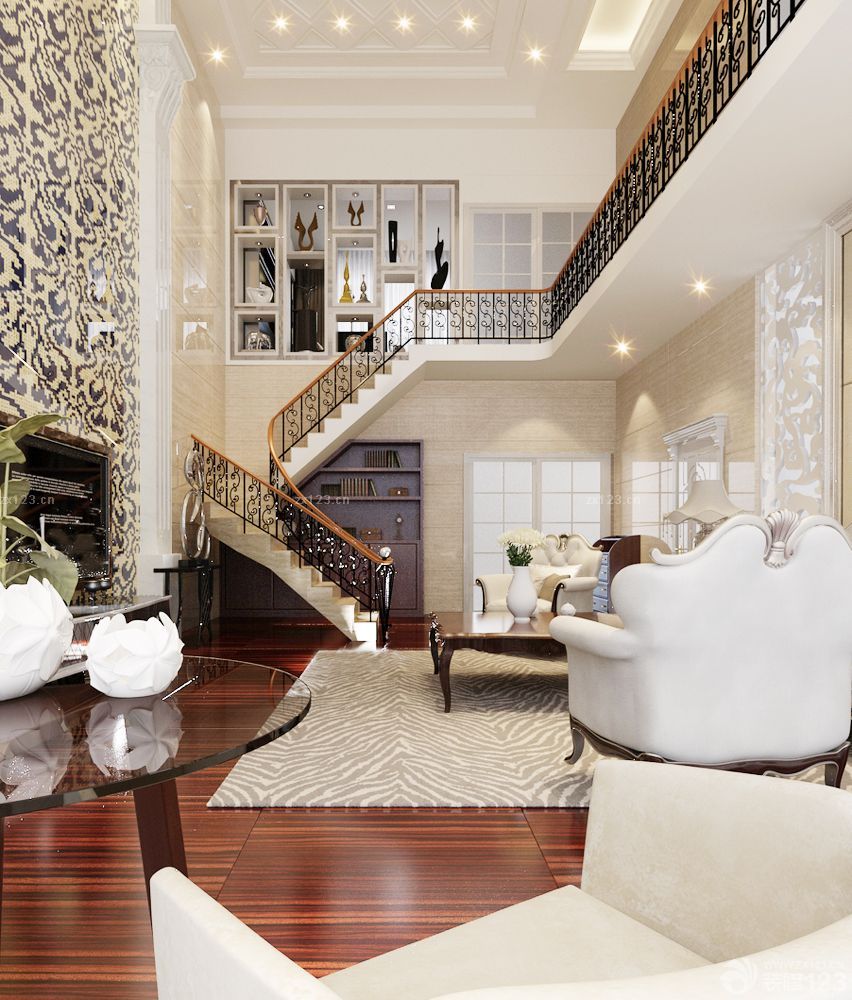 2025简约欧式客厅电视背景墙设计装修效果图