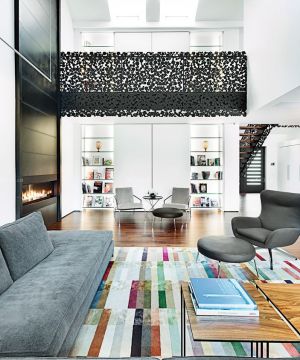 现代别墅设计家庭客厅装修效果图大全2025图片