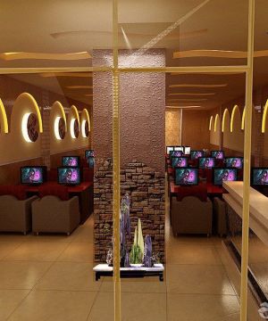 最新网吧室内地板砖装修图片2025