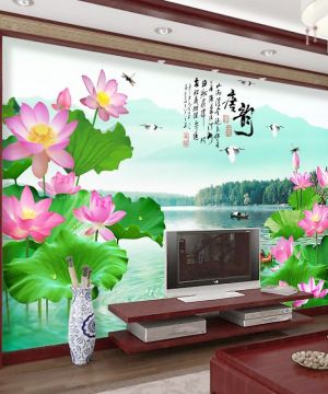 2025客厅电视背景墙壁画装饰图片大全