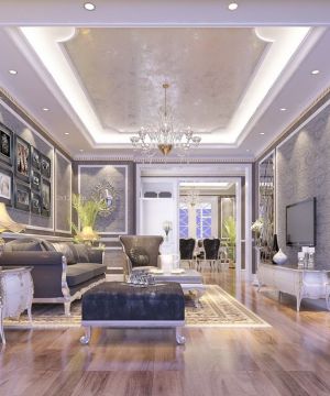 2023欧式家装客厅地毯效果图片