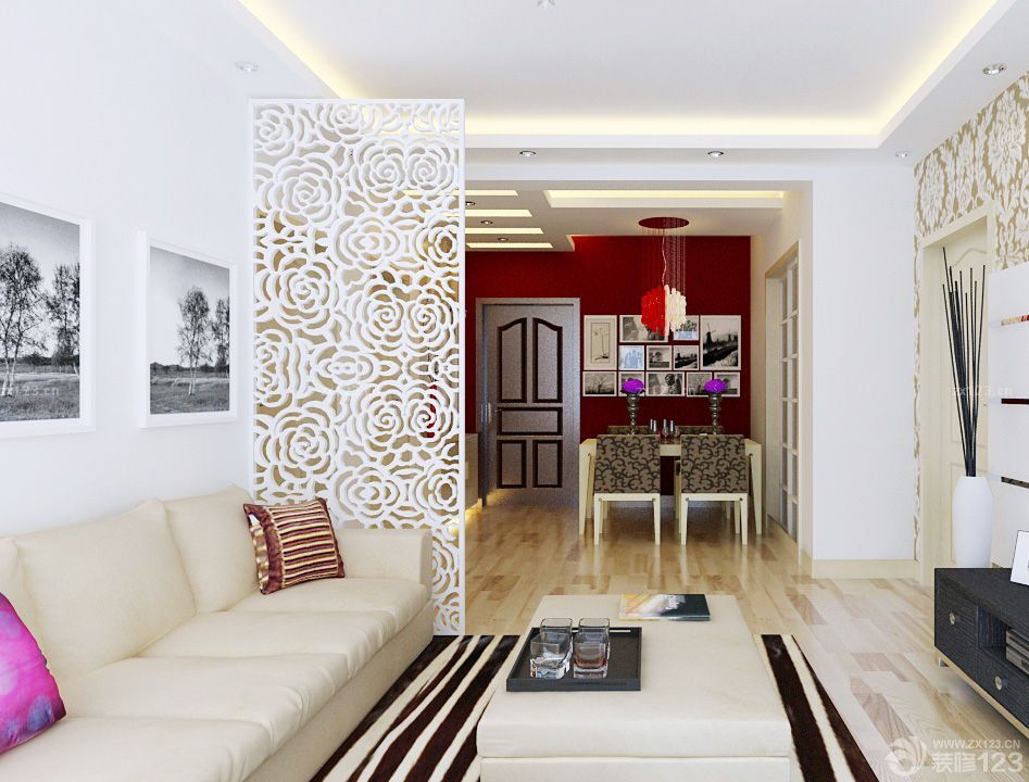 家装客厅屏风隔断设计装修效果图大全2025图片