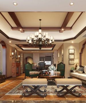 2025家装客厅吊顶设计装修效果图片大全
