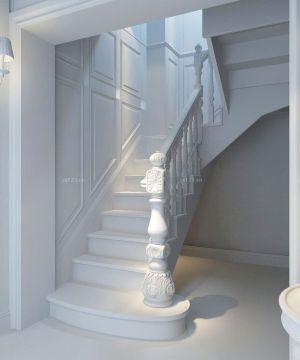 现代欧式风格别墅阁楼楼梯间设计图片