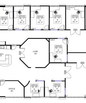 2025写字楼局部平面设计图片