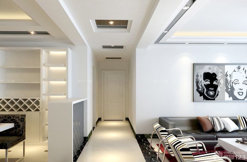 室内客厅过道装修效果图大全2025图片