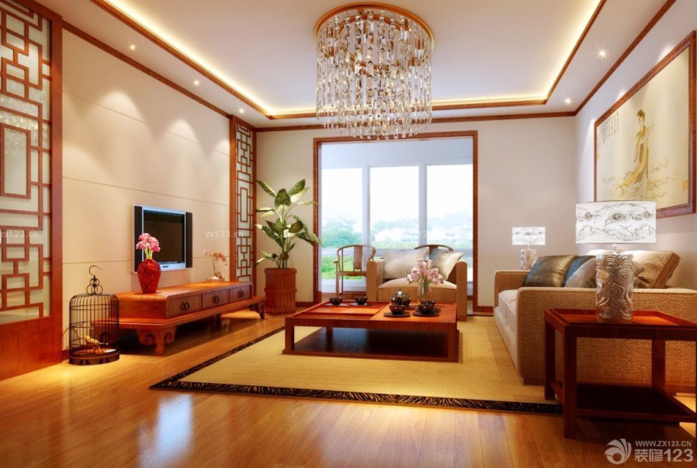 客厅墙面装饰画装修效果图大全2025图片中式