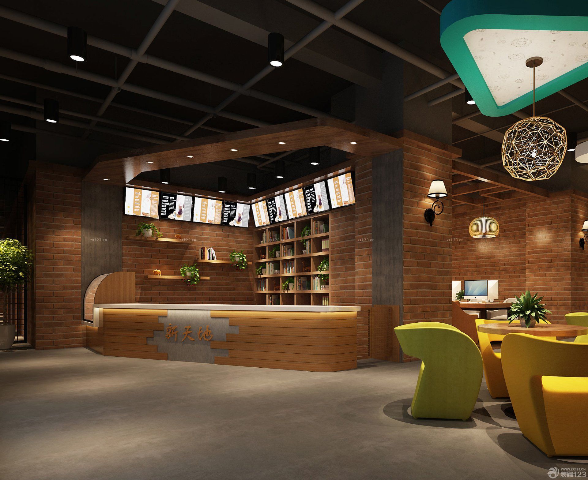2025网吧接待台装修效果图大全