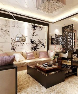 家装客厅设计装修效果图大全2025图片中式