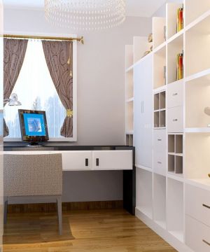 简约装修30平米单身公寓书柜设计效果图