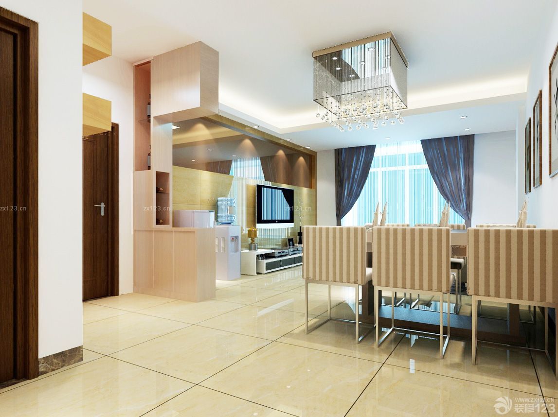 家装设计客厅连餐厅装修效果图