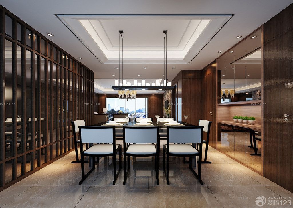 中式别墅家居餐厅设计装修样式图片