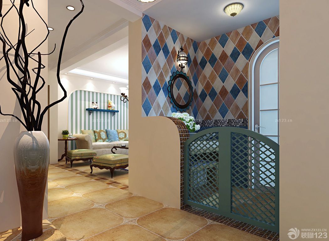 新房美式地中海混搭风格装潢设计样板房
