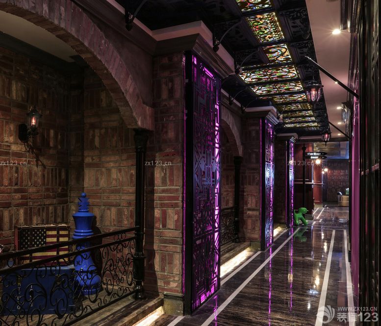 主题ktv走廊吊顶装修效果图2025