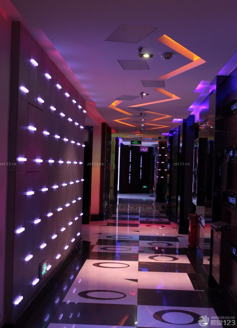 2025主题ktv走廊吊顶设计装修效果图片
