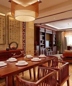 最新中式家居餐厅装修样式图片