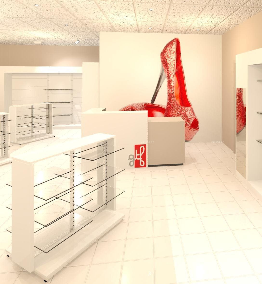 2025鞋店小鞋柜效果图大全