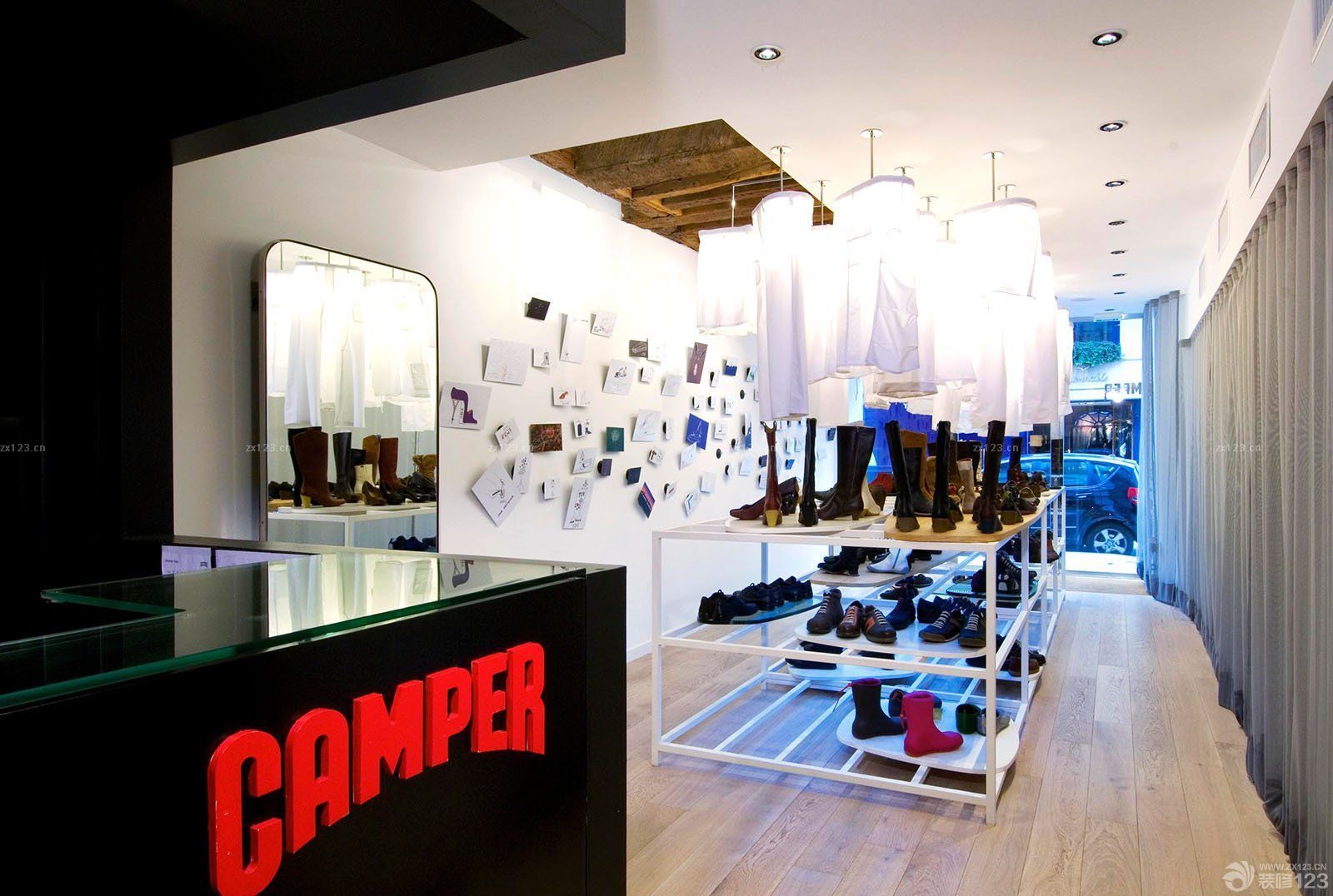 鞋店不锈钢鞋柜效果图大全