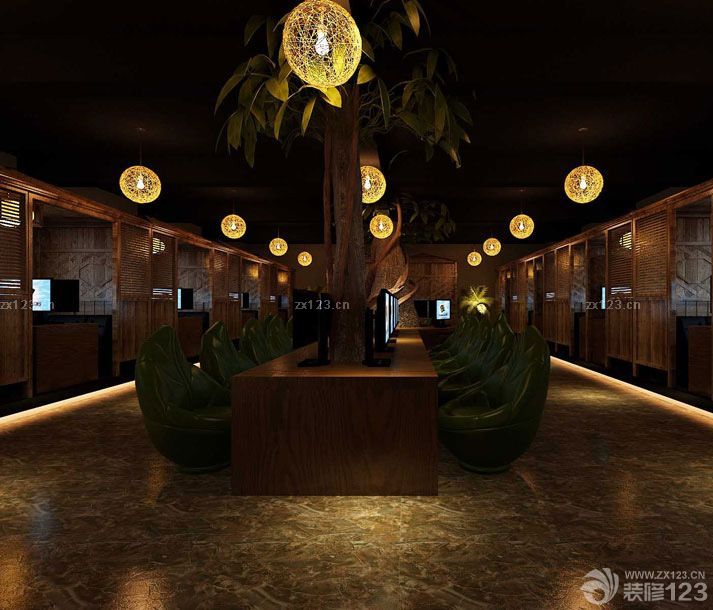 2025高档网吧大理石地砖装修效果图片大全