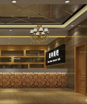 2025高档网吧接待台装修效果图