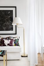 现代风格白色窗帘装修效果图片