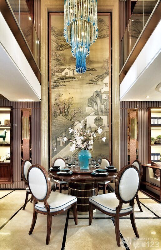 餐厅背景墙装饰画装修效果图片