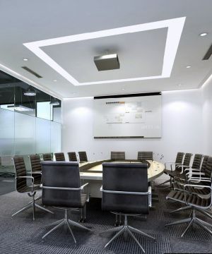 现代写字楼小会议室装修效果图2025图片