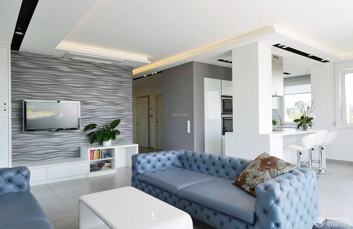 现代风格家装客厅酒吧台装修效果图