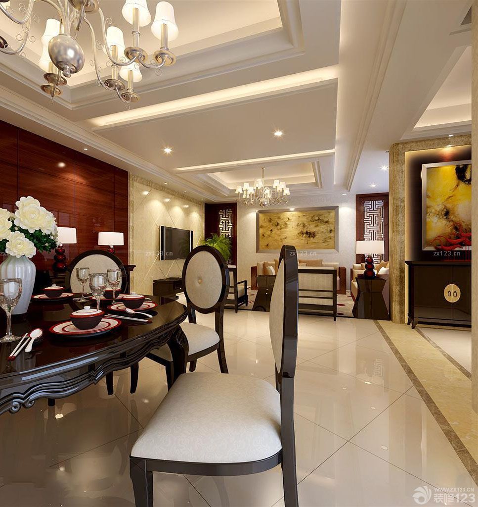 古典欧式风格家庭餐厅装修效果图