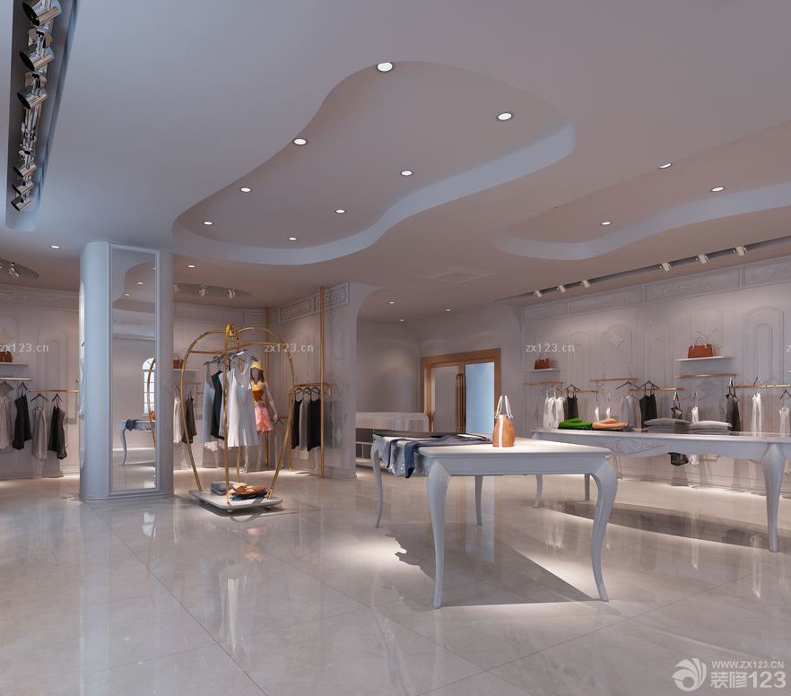 欧美风格服装店室内装修效果图图片2025