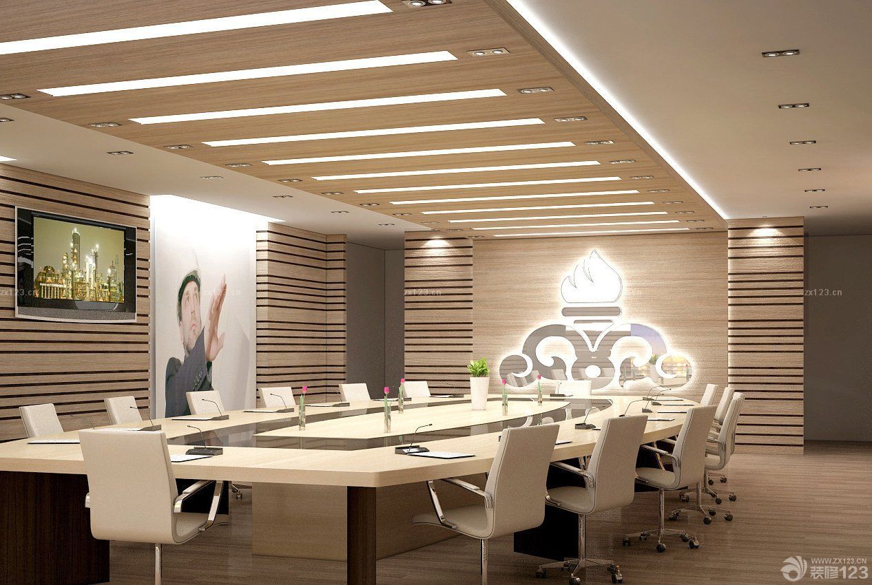 公司会议室木吊顶设计效果图片