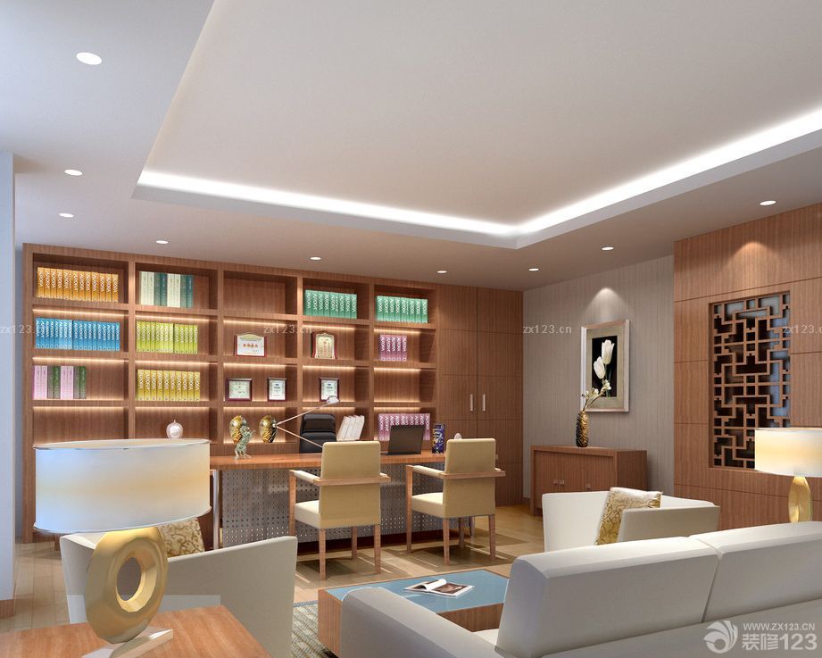 写字楼室内多功能组合柜设计图