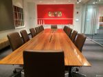 公司会议室红色墙面装修设计效果图片